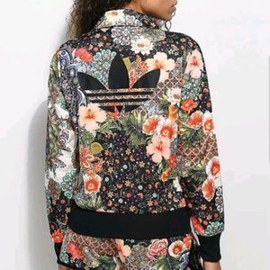 adidas originals floral print track jacket